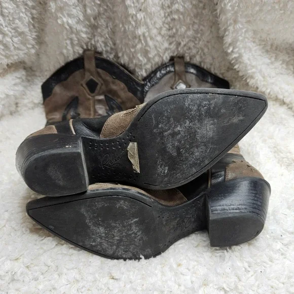 Reba Delilah Leather Pointed Toe Western Boots sz 7 - Picture 7 of 12